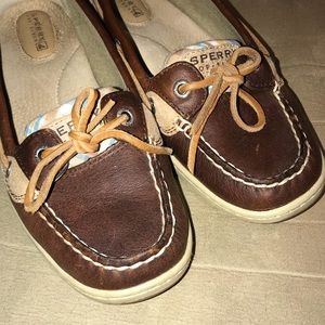 Sperrys with cute plaid pattern